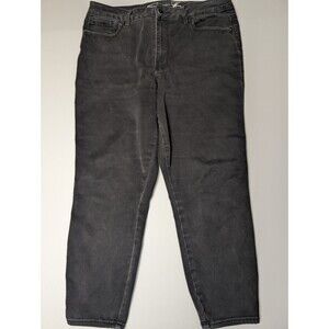 Seven7 Jeans Womens 16 Black Denim High Rise Skinny Ankle